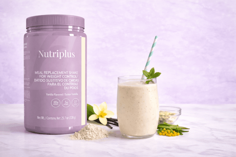 Nutriplus meal replacement shake con sabor a vainilla – sustituto de comida para el control de peso Farmasi