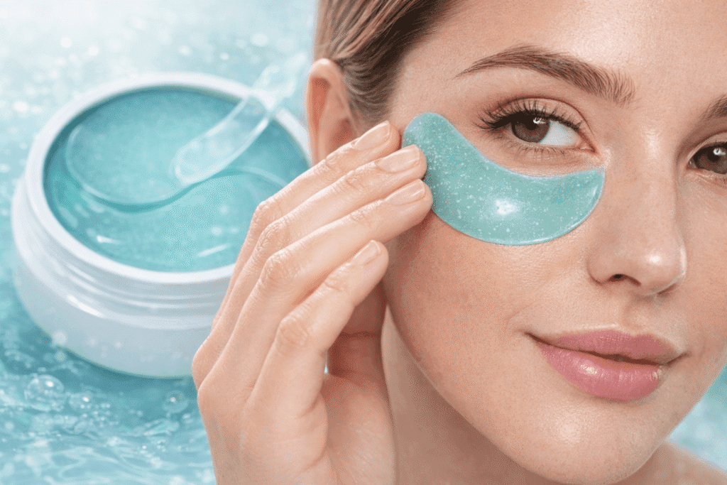 Uso correcto de los parches de hidrogel Dr. C. Tuna Aqua para el cuidado del contorno de ojos